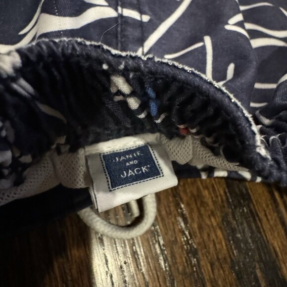 Janie and Jack Boys 2T Swim Shorts Trunks Sailboats Nautical Lined Drawstring - Picture 3 of 6